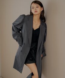 Chico オーバーサイズ テーラードジャケット グレー Chico ジャケット テーラードジャケット 「WEB限定/REVIVAL」袖
