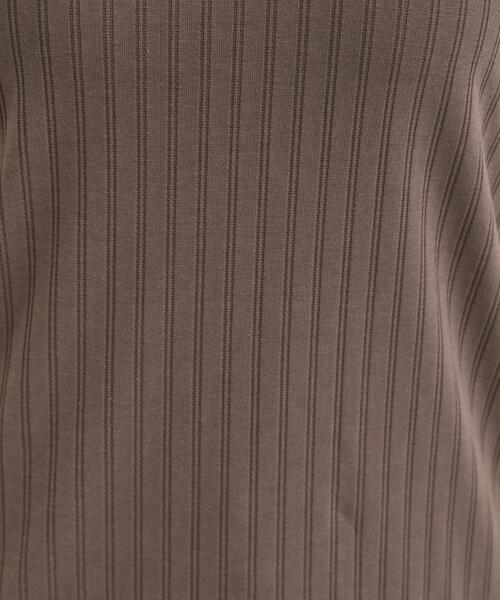 SHOO・LA・RUE（シューラルー）の「【S-LL】1枚でも、重ね着にも ワイドテレコ クルーネックインナー（Tシャツ/カットソー・レディース・オフホワイト/ブラック/ブラウン系・01/02/03/04）」の11枚目の写真