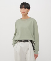 MHL　カットソー　ロンT T/C 裾サイドZIP ロング丈カットソー（Tシャツ/カットソー