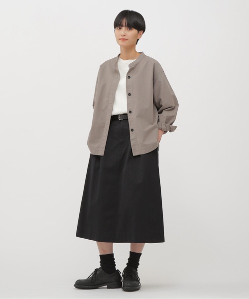 MHL.（エムエイチエル）の「LIGHT DENSED COTTON JERSEY TOP（Tシャツ/カットソー・レディース・グリーン系その他7/ホワイト系その他3/グレー系その他4・2）」の7枚目の写真