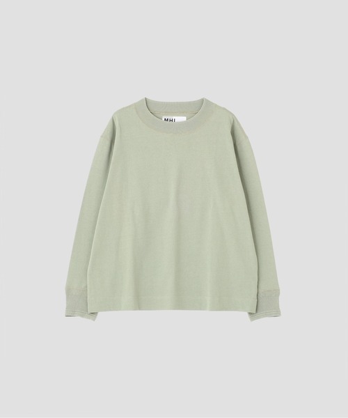 MHL.（エムエイチエル）の「LIGHT DENSED COTTON JERSEY TOP（Tシャツ/カットソー・レディース・グリーン系その他7/ホワイト系その他3/グレー系その他4・2）」の4枚目の写真