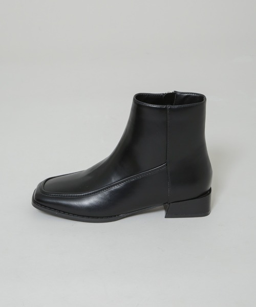 最終値下げ】 NANO universe スクエアトゥフラットブーツ24cm スクエア