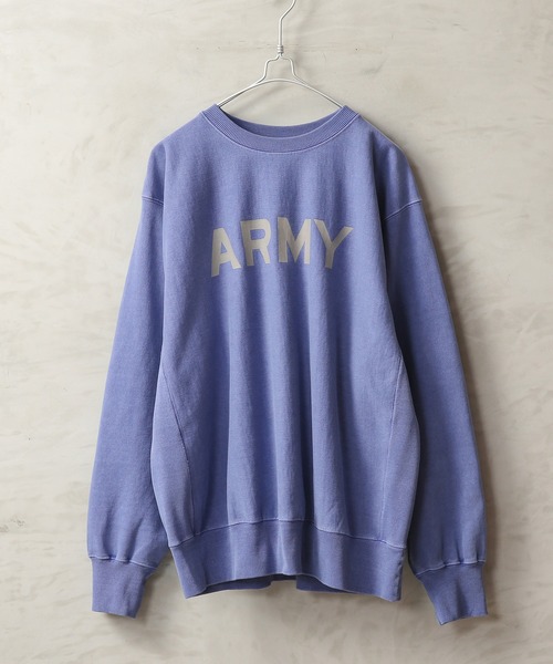 WAIPER.inc（ワイパーインク）の「PIGMENT R/W SWEAT SHIRT(ARMY)（スウェット・メンズ・ミント/サーモンピンク/ブルー/ブラック・M/L/XL/XXL）」の2枚目の写真