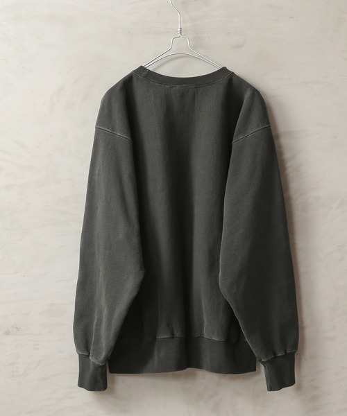 WAIPER.inc（ワイパーインク）の「PIGMENT R/W SWEAT SHIRT(ARMY)（スウェット・メンズ・ミント/サーモンピンク/ブルー/ブラック・M/L/XL/XXL）」の5枚目の写真