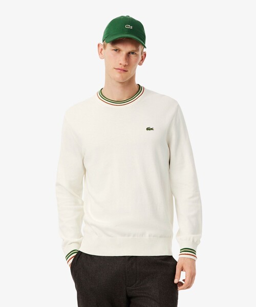 ボーダーリブプルオーバーニット（ニット/セーター）｜LACOSTE