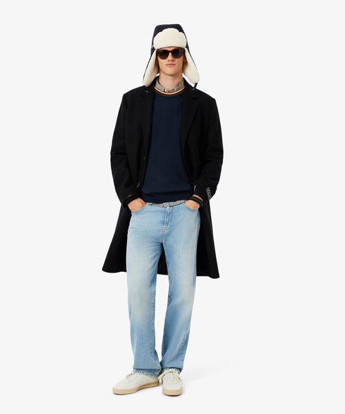 LACOSTE（ラコステ）の「ボーダーリブプルオーバーニット（ニット/セーター・メンズ・ダークネイビー/ホワイト・2/3/4/5）」の8枚目の写真