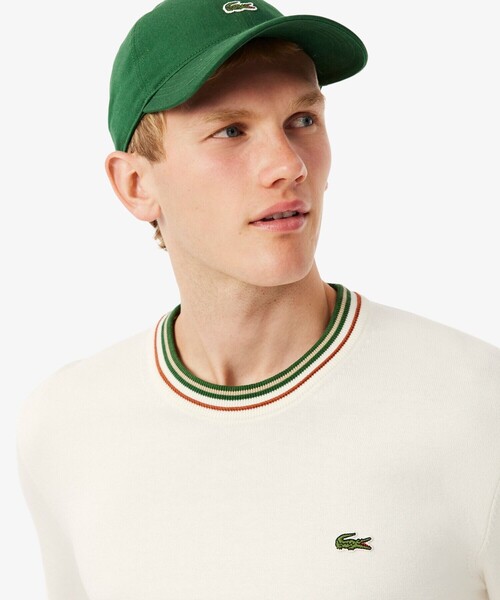 LACOSTE（ラコステ）の「ボーダーリブプルオーバーニット（ニット/セーター・メンズ・ダークネイビー/ホワイト・2/3/4/5）」の6枚目の写真
