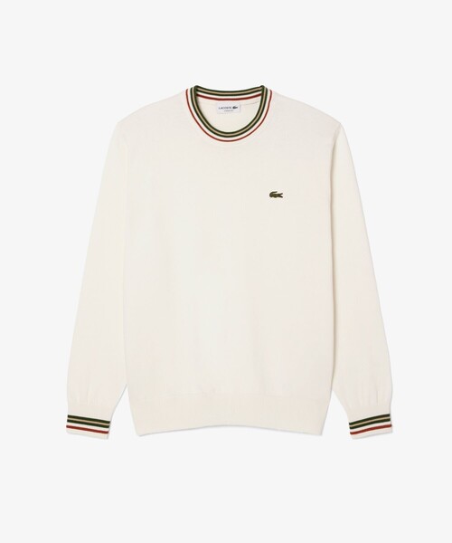 LACOSTE（ラコステ）の「ボーダーリブプルオーバーニット（ニット/セーター・メンズ・ダークネイビー/ホワイト・2/3/4/5）」の3枚目の写真