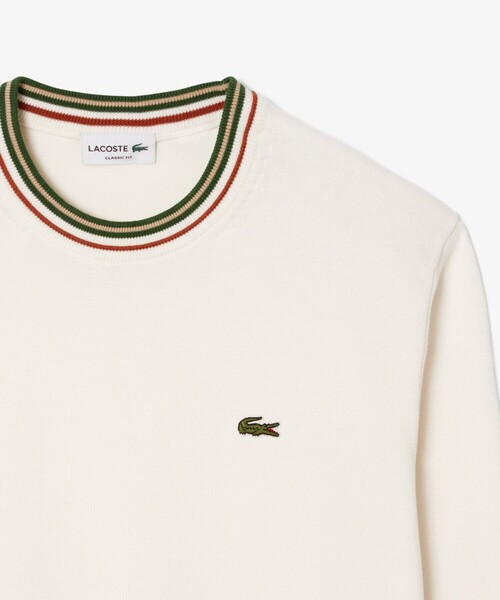 LACOSTE（ラコステ）の「ボーダーリブプルオーバーニット（ニット/セーター・メンズ・ダークネイビー/ホワイト・2/3/4/5）」の5枚目の写真