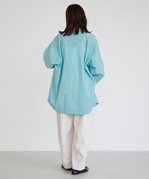 coen（コーエン）の「楽はおり柄アソートシャツ【ストレッチ、防シワ】（シャツ/ブラウス・メンズ・ネイビー/モカ/ライム/ライトグレー・S/XL/L/M）」の7枚目の写真