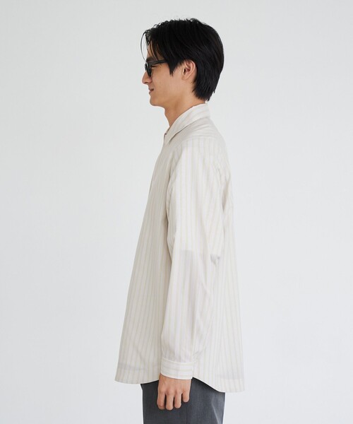 coen（コーエン）の「楽はおり柄アソートシャツ【ストレッチ、防シワ】（シャツ/ブラウス・メンズ・ネイビー/モカ/ライム/ライトグレー・S/XL/L/M）」の15枚目の写真