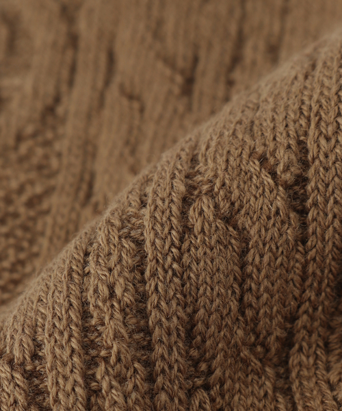 IENA(イエナ)の「babaco/ババコ Cable Socks 靴下 BA02-BT8HS(ソックス/靴下・レディース・ブラウン/レッド・FREE)」の4枚目の写真