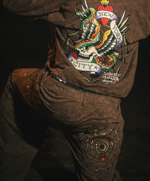 FR(13)NDS(フレンズ)の「FR(13)NDS × Ed Hardy/フレンズ × エド・ハーディ/コラボ ダブルニースウェットパンツ(スウェットパンツ・メンズ・ブラウン/グレー・M/L)」の8枚目の写真