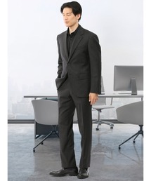 m.f.editorial（エムエフエディトリアル）の「【メリノウール混 ストレッチ 】m.f.エディトリアル メンズ 2ボタン2ピース ビジネスセットアップスーツ グレー（スーツセット）」