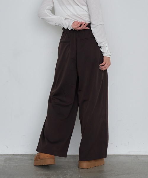 RAY CASSIN（レイカズン）の「スラックスイージーパンツ（スラックス・レディース・グレー系その他2/ネイビー/ブラウン・FREE）」の17枚目の写真