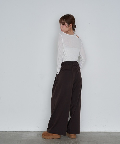 RAY CASSIN（レイカズン）の「スラックスイージーパンツ（スラックス・レディース・グレー系その他2/ネイビー/ブラウン・FREE）」の19枚目の写真