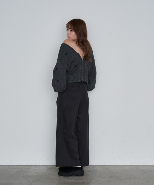 RAY CASSIN（レイカズン）の「スラックスイージーパンツ（スラックス・レディース・グレー系その他2/ネイビー/ブラウン・FREE）」の13枚目の写真