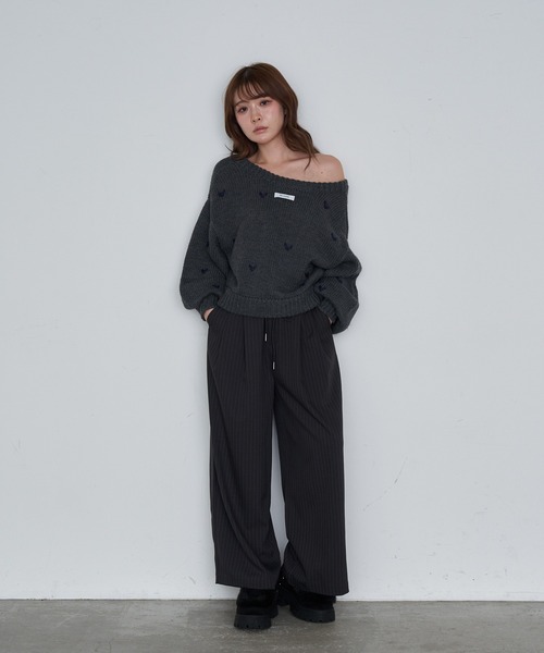 RAY CASSIN（レイカズン）の「スラックスイージーパンツ（スラックス・レディース・グレー系その他2/ネイビー/ブラウン・FREE）」の14枚目の写真