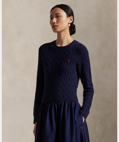 ハイブリッド ケーブル セーター ドレス（ワンピース）｜POLO RALPH