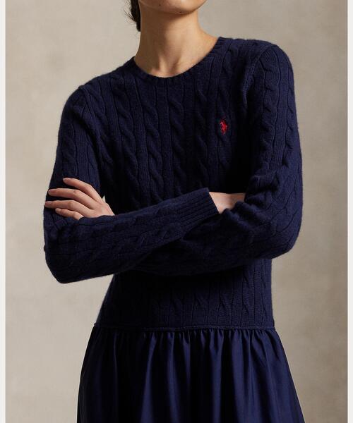 ハイブリッド ケーブル セーター ドレス（ワンピース）｜POLO RALPH