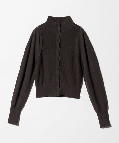 ＜AMOMENTO＞BLOCKING BOTTON UP CARDIGAN/カーディガン