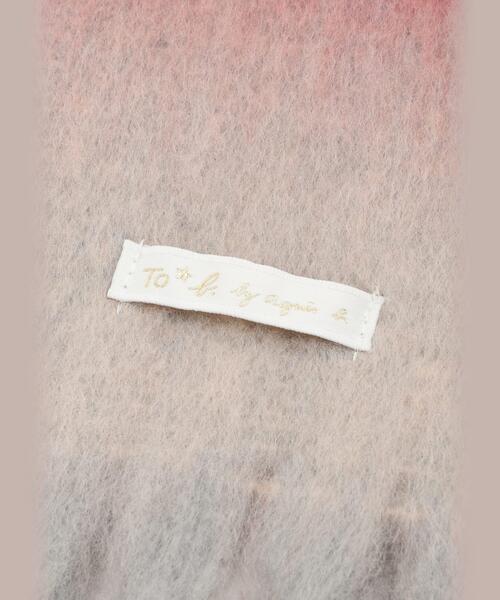 To b. by agnes b.（トゥービーバイアニエスベー）の「WEB限定 ブロックチェック ストール（マフラー・レディース・ストライプ・FREE）」の4枚目の写真