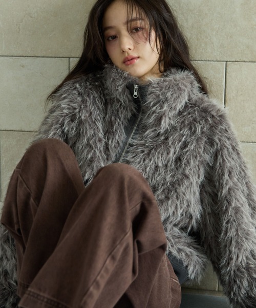 ZIPミックスファーブルゾン（ブルゾン）｜archives（アルシーヴ）の