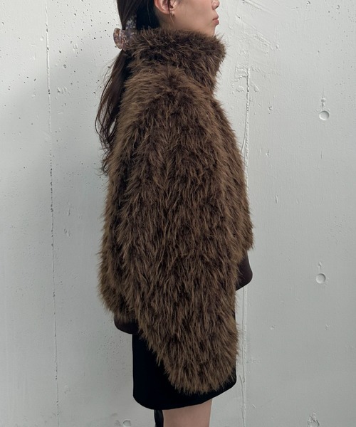 archives（アルシーヴ）の「ＺＩＰミックスファーブルゾン（ブルゾン・レディース・ブラウン/グレー・MEDIUM）」の22枚目の写真