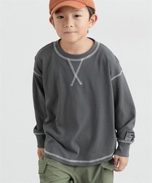 QUNTSTYLE（キュントスタイル）の「ビッグシルエット　ステッチ配色Ｔシャツ（Tシャツ/カットソー・キッズ）」