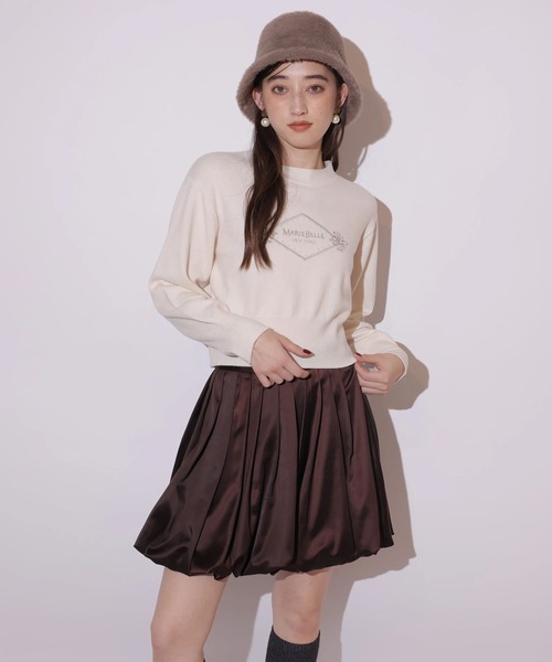 Rirandture（リランドチュール）の「サテンバルーンミニスカート（スカート・レディース・ホワイト/ブラウン/ブラック・1/2）」の3枚目の写真