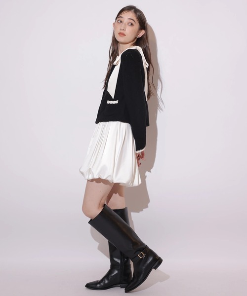 Rirandture（リランドチュール）の「サテンバルーンミニスカート（スカート・レディース・ホワイト/ブラウン/ブラック・1/2）」の8枚目の写真