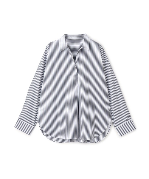 ROPE' PICNIC（ロペピクニック）の「スキッパーシャツ/UVカット・イージーケア（シャツ/ブラウス・レディース・サックスブルー/オフホワイト/ネイビー・FREE）」の4枚目の写真