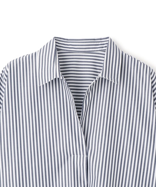 ROPE' PICNIC（ロペピクニック）の「スキッパーシャツ/UVカット・イージーケア（シャツ/ブラウス・レディース・サックスブルー/オフホワイト/ネイビー・FREE）」の6枚目の写真