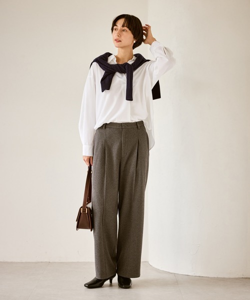 ROPE' PICNIC（ロペピクニック）の「スキッパーシャツ/UVカット・イージーケア（シャツ/ブラウス・レディース・サックスブルー/オフホワイト/ネイビー・FREE）」の21枚目の写真