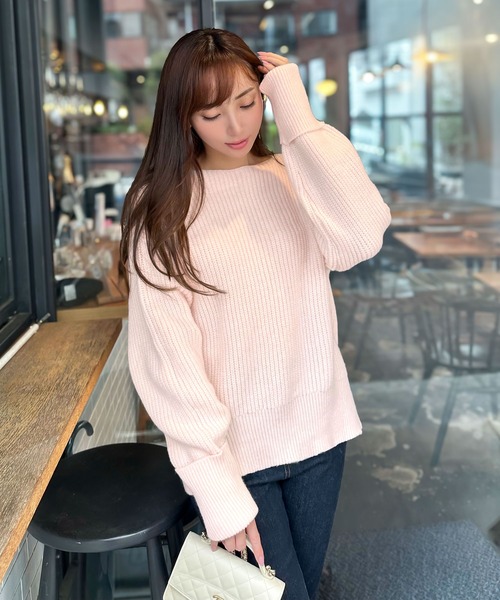 セール】［ 岡部あゆみさんコラボ ］ローゲージニットプルオーバー