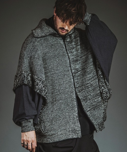 mj11242-ﾄﾞｯｷﾝｸﾞﾆｯﾄﾄﾞﾙﾏﾝZIP-BLZ ブルゾン(457010-355K)（ブルゾン