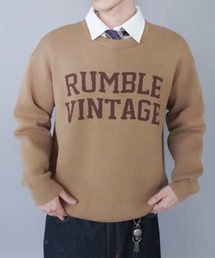 SPINNS | ジャガードロゴニット/ヴィンテージ/スウェットライク/チクチクしない(ニット/セーター)