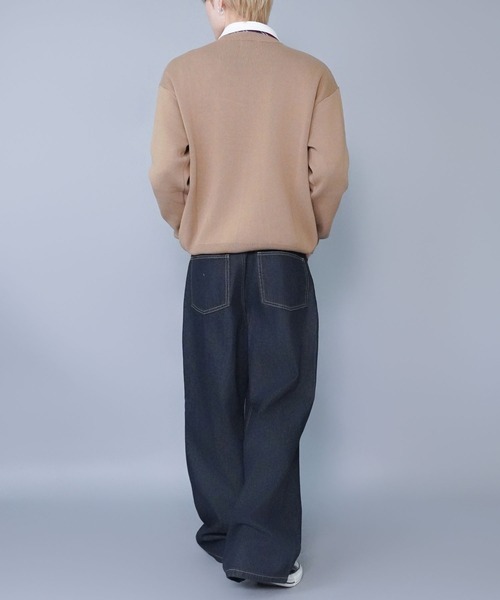 SPINNS（スピンズ）の「ジャガードロゴニット/ヴィンテージ/スウェットライク/チクチクしない（ニット/セーター・メンズ・ベージュ/グレー/ブラック・ONESIZE）」の7枚目の写真