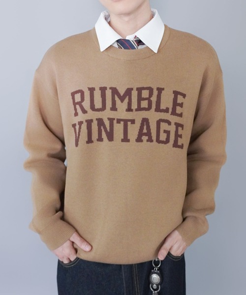 SPINNS（スピンズ）の「ジャガードロゴニット/ヴィンテージ/スウェットライク/チクチクしない（ニット/セーター・メンズ・ベージュ/グレー/ブラック・ONESIZE）」の16枚目の写真