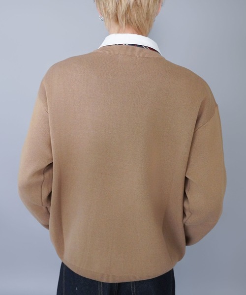 SPINNS（スピンズ）の「ジャガードロゴニット/ヴィンテージ/スウェットライク/チクチクしない（ニット/セーター・メンズ・ベージュ/グレー/ブラック・ONESIZE）」の18枚目の写真