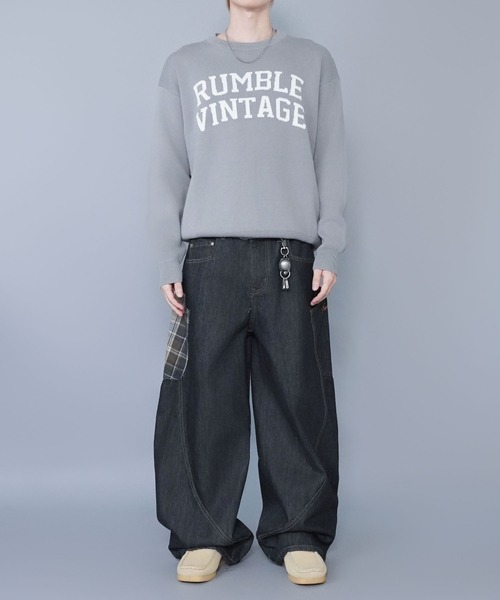 SPINNS（スピンズ）の「ジャガードロゴニット/ヴィンテージ/スウェットライク/チクチクしない（ニット/セーター・メンズ・ベージュ/グレー/ブラック・ONESIZE）」の12枚目の写真