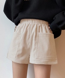 コーデュロイショートパンツ 裏起毛短パン