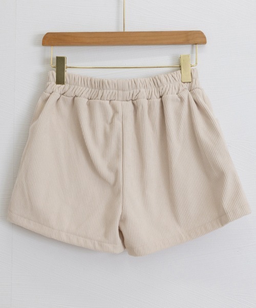 Miniministore(ミニミニストア)の「コーデュロイショートパンツ 裏起毛短パン(スラックス・レディース・ブラック/ライトベージュ・FREE)」の16枚目の写真