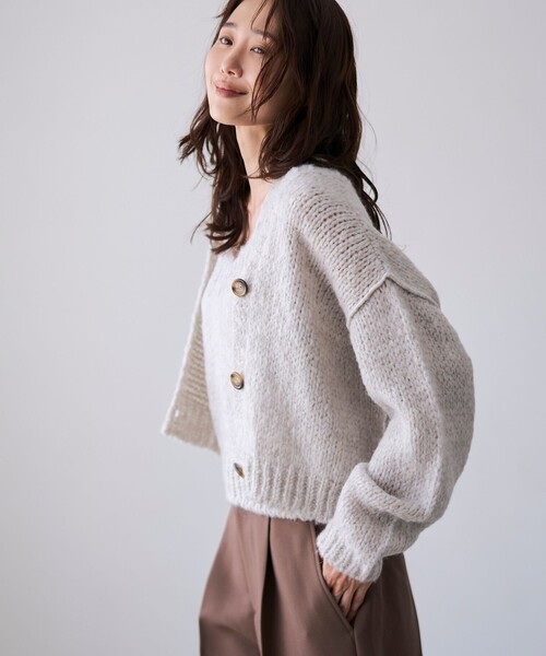RONEL(ロネル)の「Tricots Jean Marc(トリコットジーンマルク)ニットカーディガン(カーディガン/ボレロ・レディース・グレー系/ライトブルー/ホワイト・FREE)」の6枚目の写真