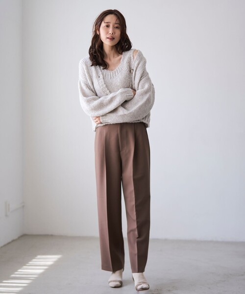 RONEL(ロネル)の「Tricots Jean Marc(トリコットジーンマルク)ニットカーディガン(カーディガン/ボレロ・レディース・グレー系/ライトブルー/ホワイト・FREE)」の10枚目の写真