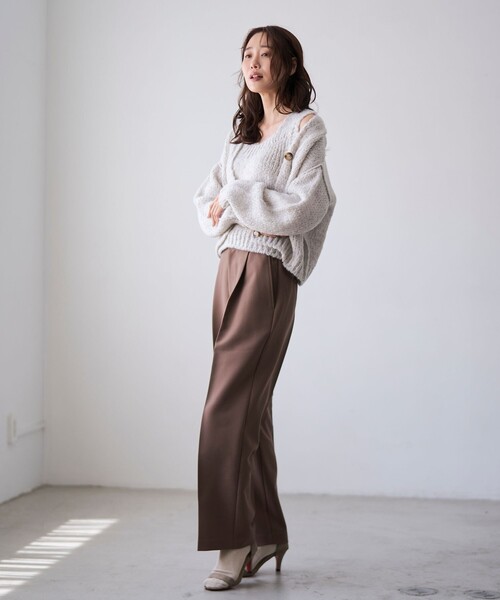 RONEL(ロネル)の「Tricots Jean Marc(トリコットジーンマルク)ニットカーディガン(カーディガン/ボレロ・レディース・グレー系/ライトブルー/ホワイト・FREE)」の11枚目の写真