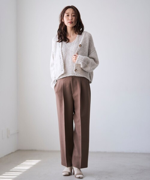 RONEL(ロネル)の「Tricots Jean Marc(トリコットジーンマルク)ニットカーディガン(カーディガン/ボレロ・レディース・グレー系/ライトブルー/ホワイト・FREE)」の12枚目の写真