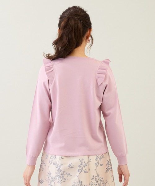 Rose Tiara(ローズティアラ)の「フリルニットプルオーバー(ニット/セーター・レディース・ピンク/オフホワイト/ブラック・46/42/38)」の12枚目の写真