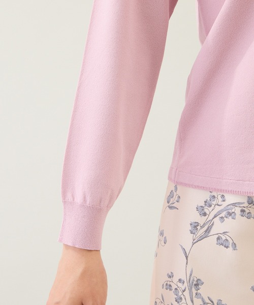 Rose Tiara(ローズティアラ)の「フリルニットプルオーバー(ニット/セーター・レディース・ピンク/オフホワイト/ブラック・46/42/38)」の15枚目の写真