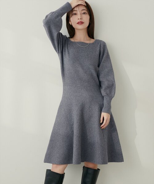 natural couture（ナチュラルクチュール）の「〈ako〉前後２WAYミニワンピース（ワンピース・レディース・ブラック/チャコールグレー/ボルドー/ベージュ・FREE）」の3枚目の写真